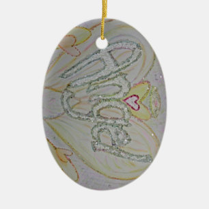 Cerámica Adorno personalizado de arte de ángel de palabra i