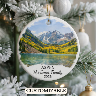 Cerámica Adorno Personalizado de Aspen, Estado de Colorado