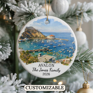 Cerámica Adorno personalizado de Avalon, California persona