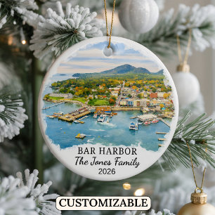 Cerámica Adorno Personalizado de Bar Harbor, Maine Personal