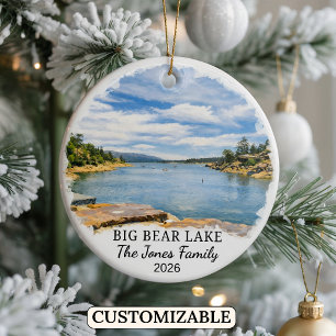 Cerámica Adorno Personalizado de Big Bear Lake, California