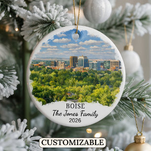 Cerámica Adorno Personalizado de Boise, Estado de Idaho Per
