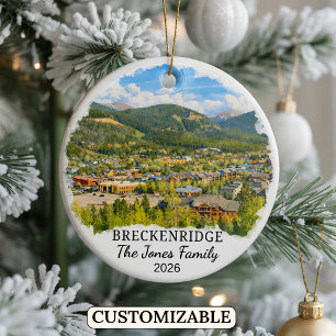 Cerámica Adorno Personalizado de Breckenridge Colorado Hech