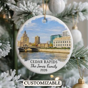 Cerámica Adorno Personalizado de Cedar Rapids, Iowa Persona