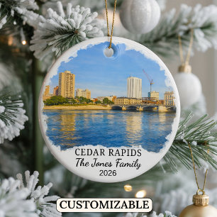 Cerámica Adorno Personalizado de Cedar Rapids, Iowa Persona
