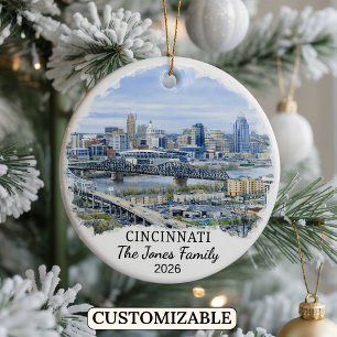 Cerámica Adorno Personalizado de Cincinnati, Ohio Personali