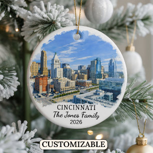 Cerámica Adorno Personalizado de Cincinnati, Ohio Personali