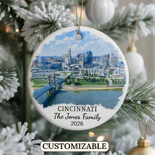 Cerámica Adorno Personalizado de Cincinnati, Ohio Personali