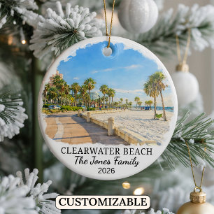 Cerámica Adorno Personalizado de Clearwater Beach, Florida