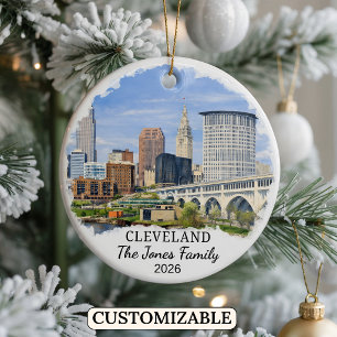 Cerámica Adorno Personalizado de Cleveland, Ohio Personaliz