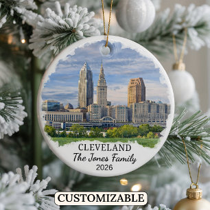 Cerámica Adorno Personalizado de Cleveland, Ohio Personaliz