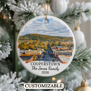 Cerámica Adorno Personalizado de Cooperstown, Nueva York Pe