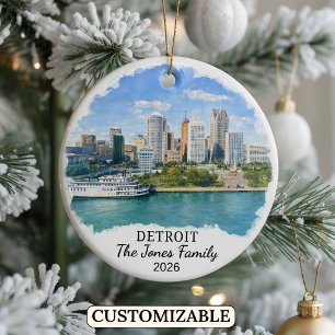 Cerámica Adorno Personalizado de Detroit, Michigan Personal