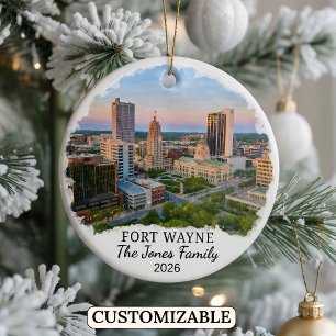 Cerámica Adorno Personalizado de Fort Wayne, Indiana Person