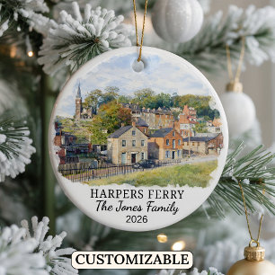 Cerámica Adorno Personalizado de Harpers Ferry, Virginia Oc