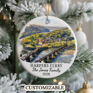 Cerámica Adorno Personalizado de Harpers Ferry, Virginia Oc