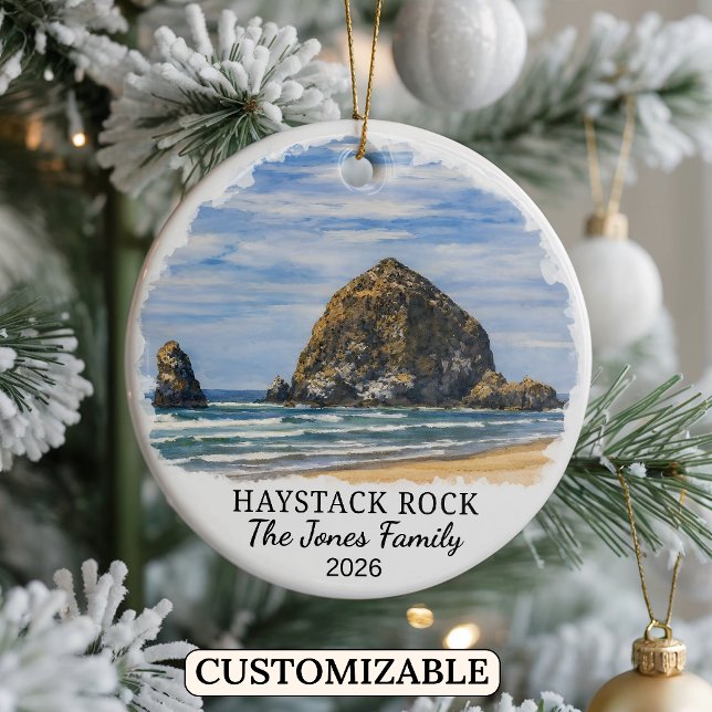 Cerámica Adorno personalizado de Haystack Rock, Oregon pers (Subido por el creador)