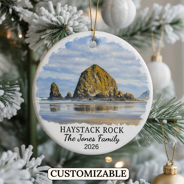Cerámica Adorno personalizado de Haystack Rock, Oregon pers (Subido por el creador)