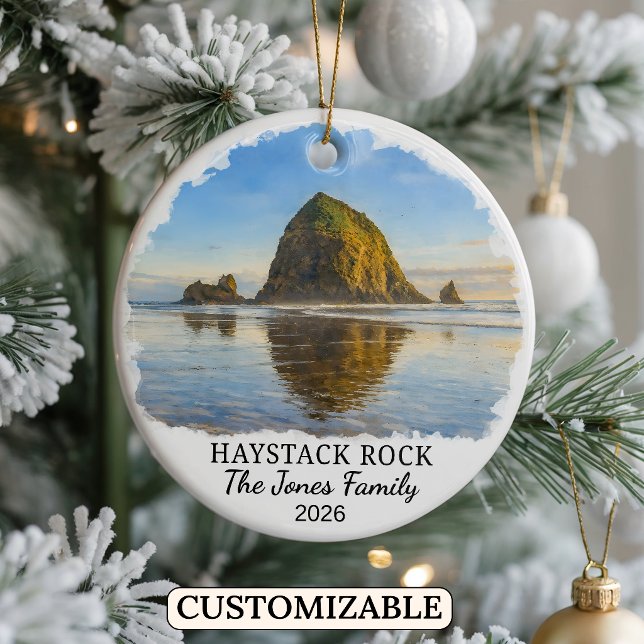Cerámica Adorno personalizado de Haystack Rock, Oregon pers (Subido por el creador)