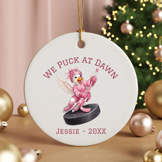 Cerámica Adorno Personalizado de Hockey para Niñas 'Golpeam