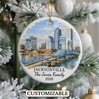Cerámica Adorno Personalizado de Jacksonville, Florida Pers