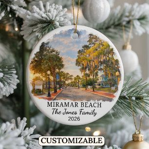 Cerámica Adorno Personalizado de la Playa Miramar Florida P