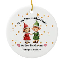 Adorno Personalizado de los Pequeños Elfos de la A