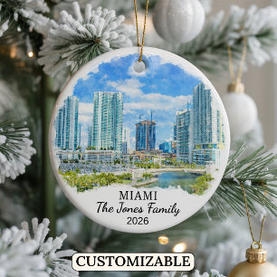 Cerámica Adorno Personalizado de Miami, Florida Personaliza
