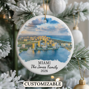 Cerámica Adorno Personalizado de Miami, Florida Personaliza