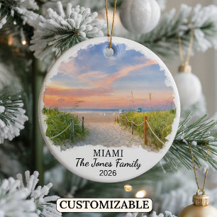 Cerámica Adorno Personalizado de Miami, Florida Personaliza