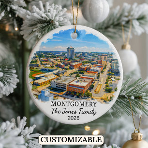 Cerámica Adorno Personalizado de Montgomery, Alabama Person