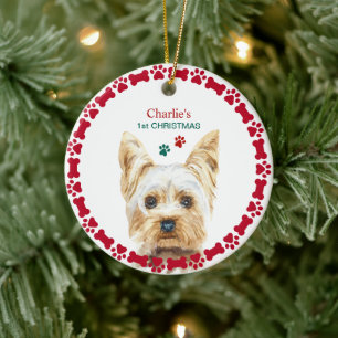 Cerámica Adorno personalizado de Navidad con acuarela para 