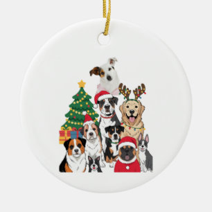 Cerámica Adorno personalizado de Navidad para árbol de perr