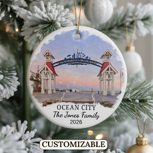 Cerámica Adorno Personalizado de Ocean City, Maryland Perso