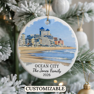 Cerámica Adorno Personalizado de Ocean City, Maryland Perso