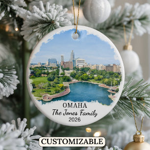 Cerámica Adorno personalizado de Omaha, Nebraska personaliz
