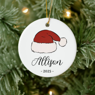 Cerámica Adorno Personalizado de Papá Noel para Él o Ella