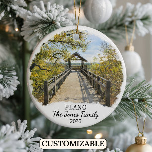 Cerámica Adorno Personalizado de Plano, Texas Personalizado