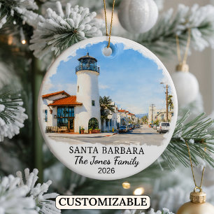 Cerámica Adorno personalizado de Santa Bárbara, California