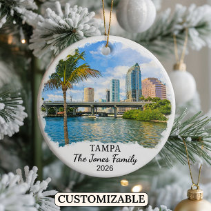 Cerámica Adorno Personalizado de Tampa, Florida Personaliza