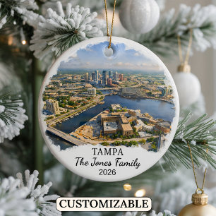 Cerámica Adorno Personalizado de Tampa, Florida Personaliza