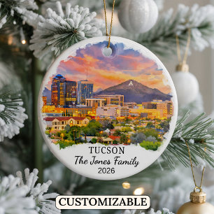 Cerámica Adorno Personalizado de Tucson, Estado de Arizona