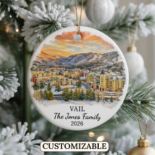 Cerámica Adorno Personalizado de Vail, Estado de Colorado P