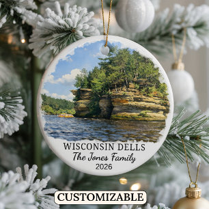 Cerámica Adorno Personalizado de Wisconsin Dells, Wisconsin