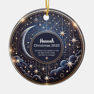 Cerámica Adorno Personalizado Estrellas de Navidad 
