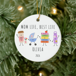 Cerámica Adorno Personalizado 'La Vida de Mamá, La Mejor Vi