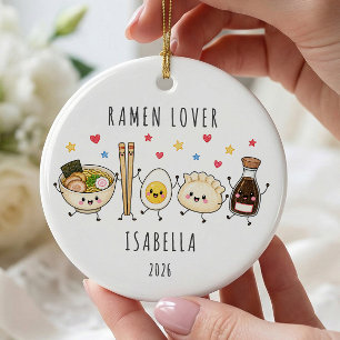 Cerámica Adorno Personalizado para Amante de Ramen