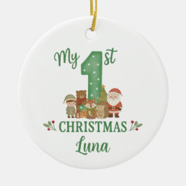Cerámica Adorno personalizado para el 1er árbol de Navidad