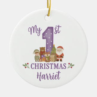 Cerámica Adorno personalizado para el primer árbol de Navid