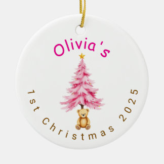 Cerámica Adorno personalizado para la primera Navidad de un
